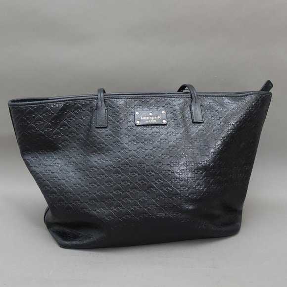 Kate Spade New York Penn Place Embossed Back Leather Spade Large Tote - Picture 3 of 12